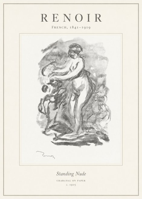 Renoir Standing Nude No1 - Plakát