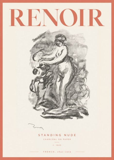 Renoir Standing Nude No2 - Plakát