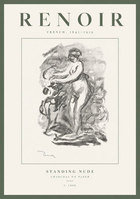 Renoir Standing Nude No3 - Plakát