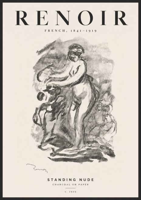 Renoir Standing Nude No4 - Plakát