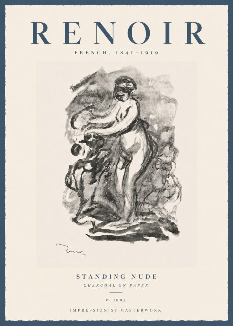 Renoir Standing Nude No6 - Plakát