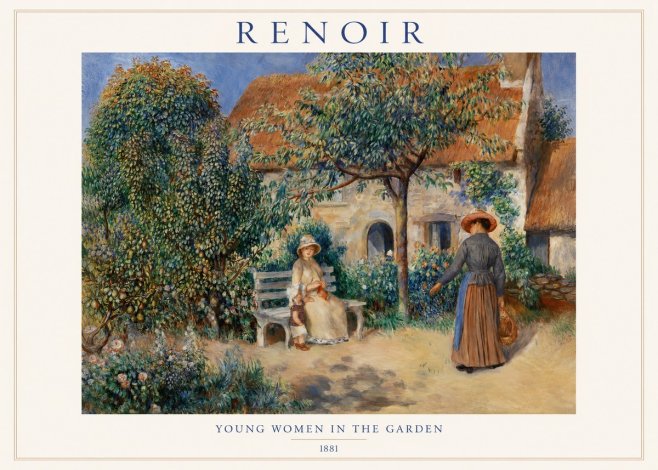 Renoir Young Women in the Garden II No1 - Plakát