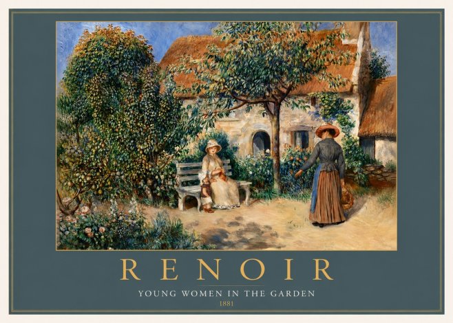 Renoir Young Women in the Garden II No2 - Plakát