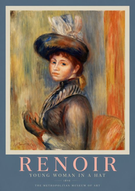 Renoir Portrait of a Young Girl IV No2 - Plakát