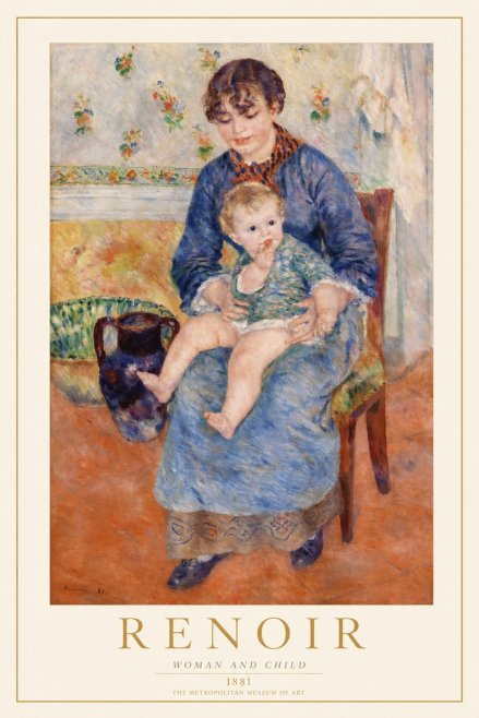 Renoir Woman and Child No1 - Plakát