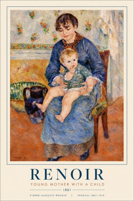 Renoir Woman and Child No3 - Plakát