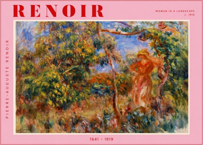 Renoir Woman in a Landscape No4 - Plakát