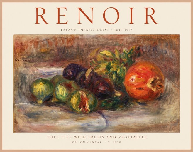 Renoir Still Life with Fruits and Vegetables No1 - Plakát