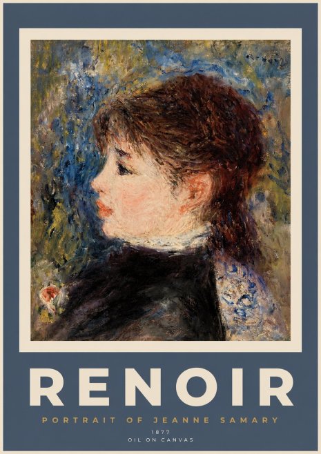 Renoir Portrait of a Young Woman II No2 - Plakát