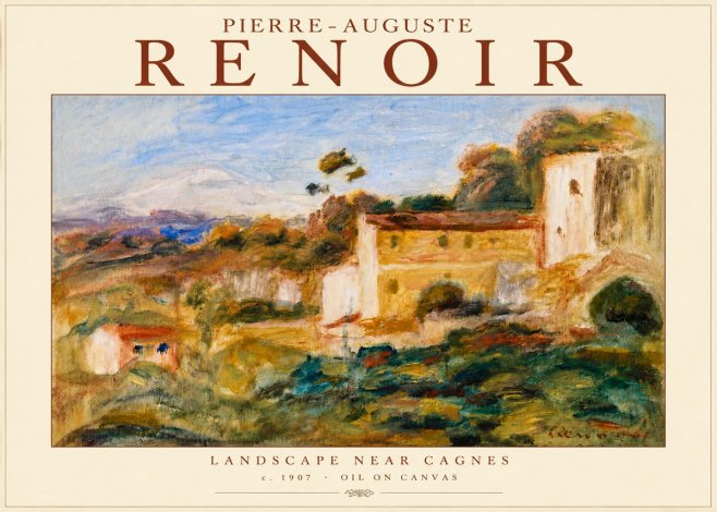 Renoir Landscape Near Cagnes No5 - Plakát