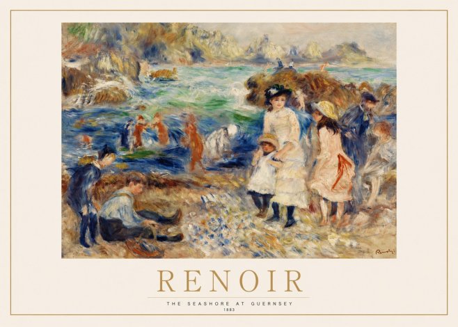 Renoir The Seashore at Guernsey No1 - Plakát