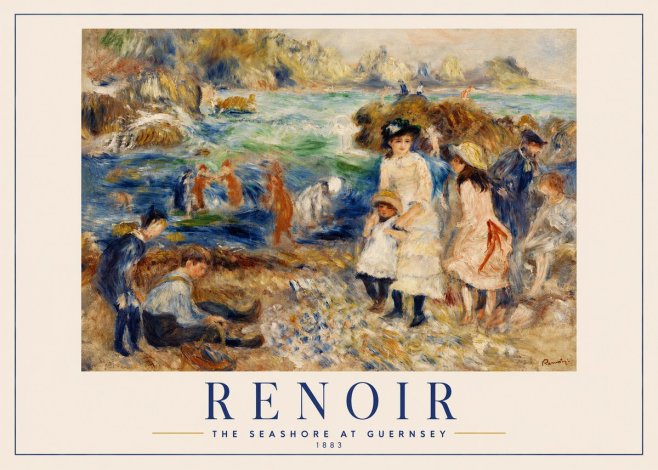 Renoir The Seashore at Guernsey No2 - Plakát