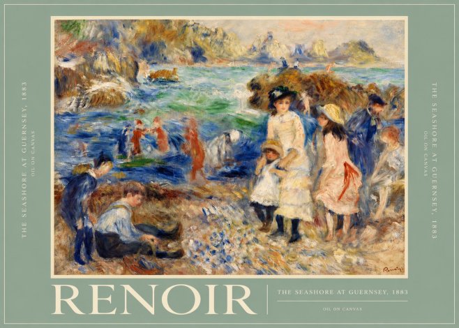 Renoir The Seashore at Guernsey No3 - Plakát