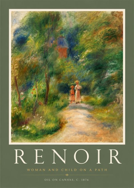 Renoir Woman and Child in a Landscape II No2 - Plakát