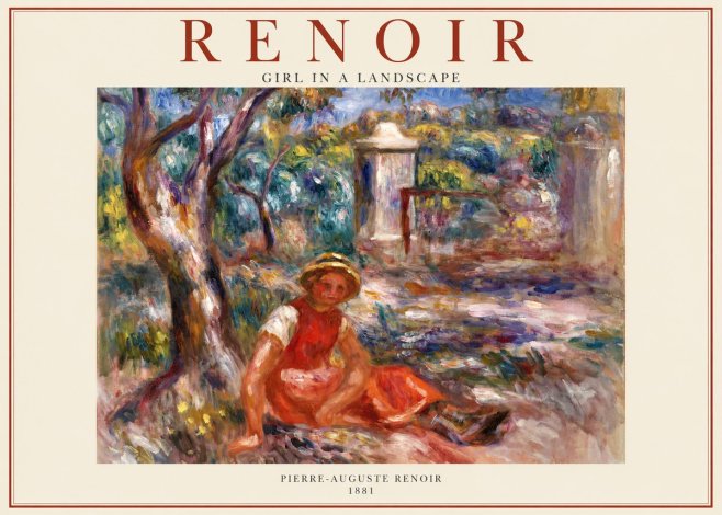 Renoir Girl in a Landscape No1 - Plakát