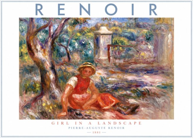 Renoir Girl in a Landscape No2 - Plakát