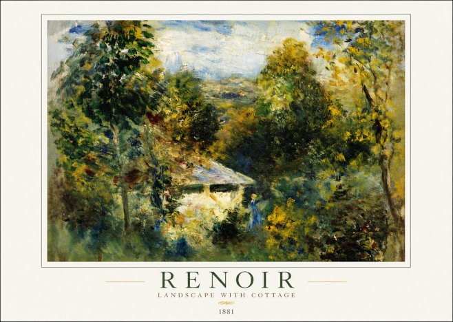 Renoir Landscape with a Cottage No3 - Plakát