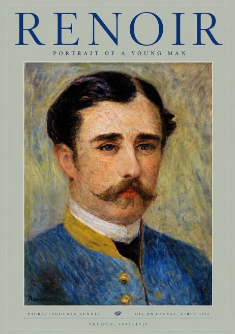 Renoir Portrait of a Young Officer No3 - Plakát