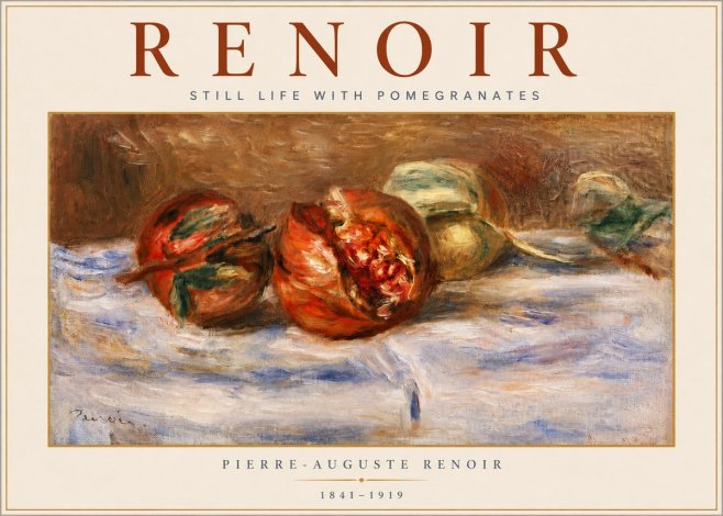 Renoir Still Life with Pomegranates No4 - Plakát