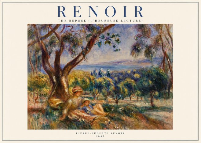 Renoir The Repose (L'heureuse Lecture) No1 - Plakát