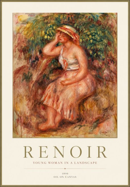Renoir Seated Woman in a Landscape No2 - Plakát