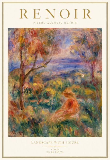 Renoir Landscape with Figure No1 - Plakát