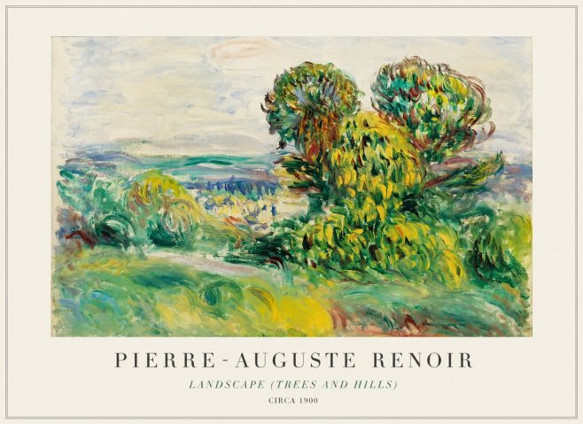 Renoir Landscape (Trees and Hills) No1 - Plakát