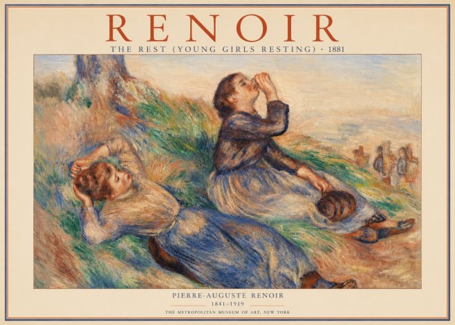 Renoir The Rest (Young Girls Resting) No2 - Plakát