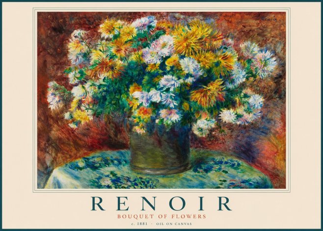 Renoir Bouquet of Flowers IV No2 - Plakát