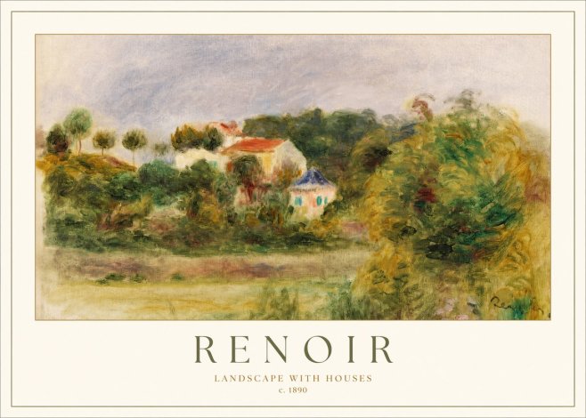 Renoir Landscape with Houses No1 - Plakát