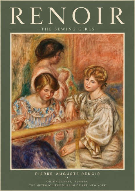 Renoir The Sewing Girls No5 - Plakát