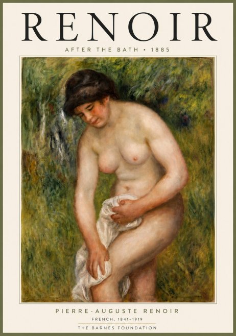 Renoir After the Bath No5 - Plakát