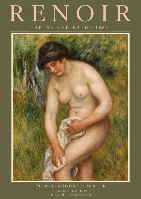Renoir After the Bath No6 - Plakát