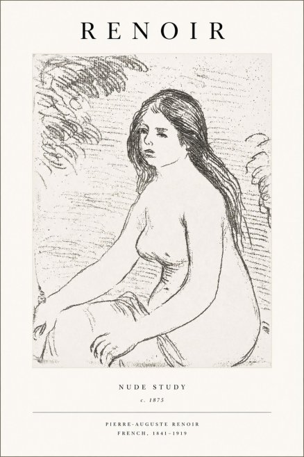 Renoir Nude Study No1 - Plakát