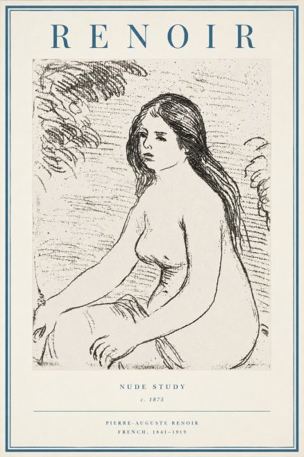 Renoir Nude Study No2 - Plakát