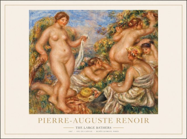 Renoir The Large Bathers No1 - Plakát