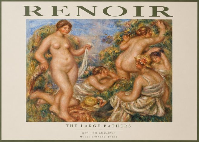 Renoir The Large Bathers No2 - Plakát
