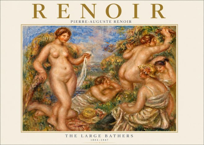Renoir The Large Bathers No4 - Plakát