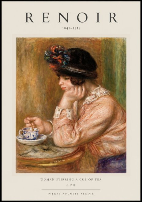 Renoir Woman Stirring a Cup of Tea No1 - Plakát