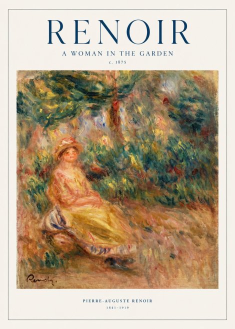 Renoir A Woman in the Garden No1 - Plakát