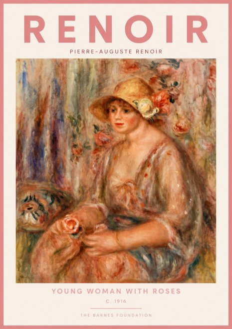 Renoir Young Woman with a Hat No2 - Plakát
