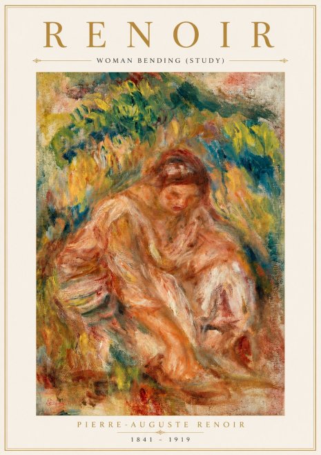 Renoir Woman Bending (Study) No4 - Plakát