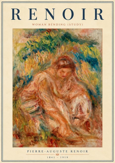 Renoir Woman Bending (Study) No6 - Plakát
