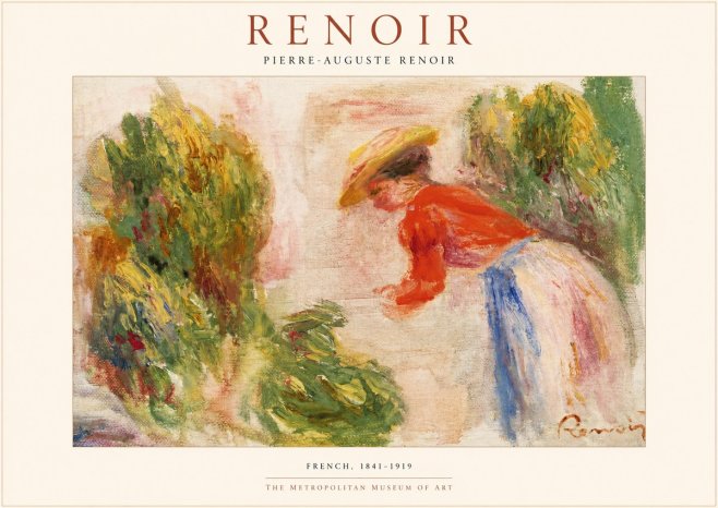 Renoir Woman in a Garden No1 - Plakát