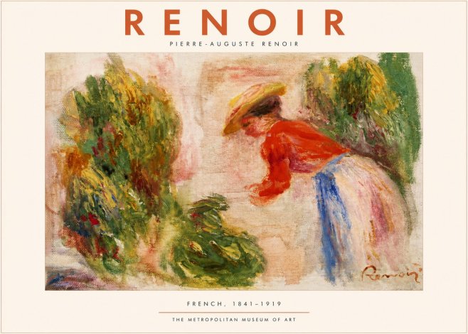 Renoir Woman in a Garden No2 - Plakát