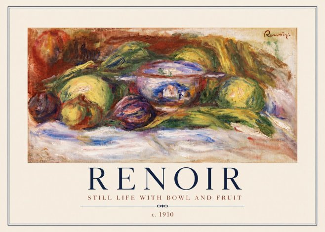 Renoir Still Life with Bowl and Fruit No2 - Plakát