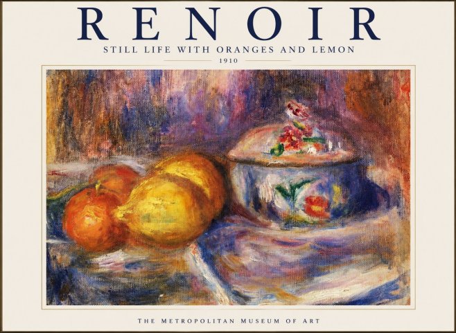 Renoir Still Life with Oranges and Lemon No1 - Plakát