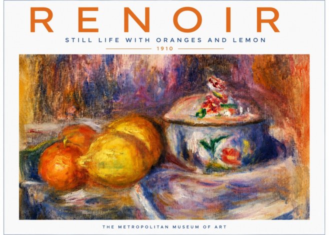 Renoir Still Life with Oranges and Lemon No2 - Plakát