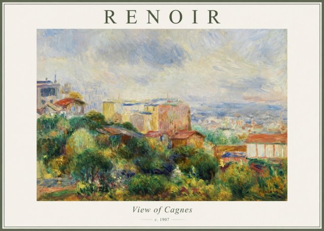 Renoir View of Cagnes No1 - Plakát