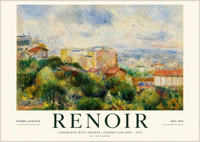 Renoir View of Cagnes No3 - Plakát